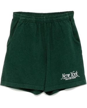 Sporty & Rich Ny 94 Gym Shorts - Green