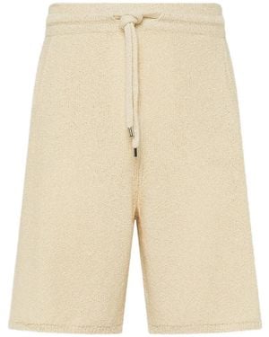 Laneus Knitted Drawstring Shorts - Natural
