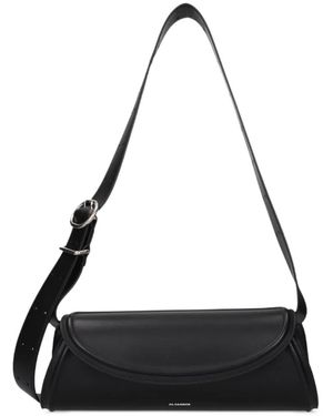 Jil Sander Zylindrische Umhängetasche - Schwarz