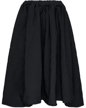 Comme des Garçons Gathered Flared Midi Skirt - Black