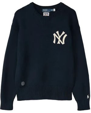 Polo Ralph Lauren X Yankees Logo Cotton Sweater - Blue