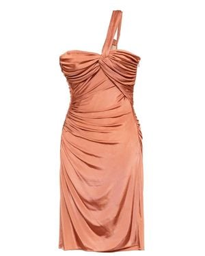 Tom Ford Gathered Jersey Cocktail Dress - Orange