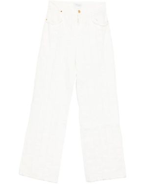 Blumarine Fringed Jeans - White