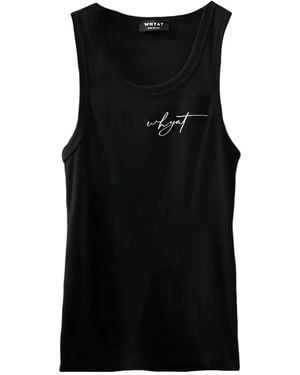 WHYAT Signature-Logo Tank Top - Black