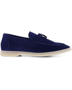 Paris Punk Suede Loafers - Blue