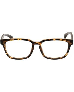 Calvin Klein Tortoiseshell-Effect Rectangle-Frame Glasses - Black