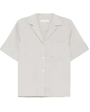 Maison Kitsuné Striped Resort Shirt - White
