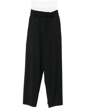 Vestiaire d'un Oiseau Libre Elasticated-Waistband Pants - Black