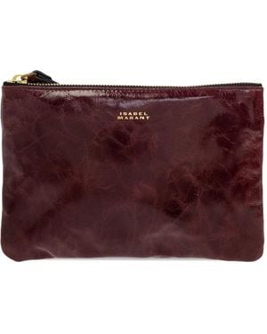 Isabel Marant Bolso de mano de piel con asa - Morado