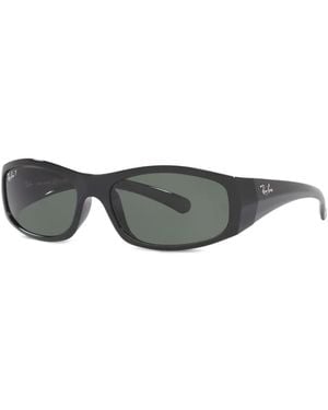 Ray-Ban Rectangle-Frame Polarized Sunglasses - Grey