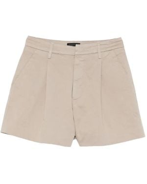 Dondup Pleated Tailored Shorts - Natural