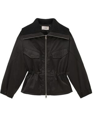 Ba&sh Indra Ribbed-Collar Jacket - Black