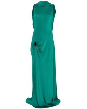 Raquel Diniz Cowl Detail Dress - Green