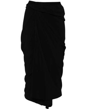 Rick Owens Asymmetric-Design Skirt - Black