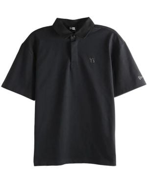 Y's Yohji Yamamoto X New Era Embroidered Logo Polo Shirt - Black