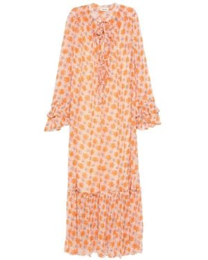 Zadig & Voltaire Ruffled Floral-Print Maxi Dress - Pink