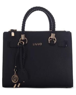 Liu Jo Small Logo-Charm Satchel Bag - Black