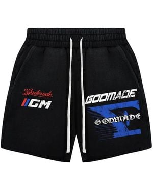 GODMADE 7 Speed Logo-Print Shorts - Black