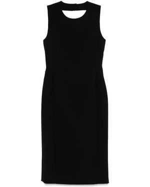 Moschino Abito Midi Con Scollatura Posteriore - Nero