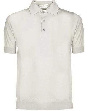 FILIPPO DE LAURENTIIS Short-Sleeve Polo Shirt - White