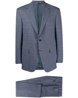 Canali Wool Plaid Blazer - Blue