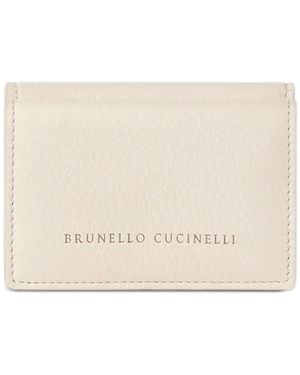 Brunello Cucinelli Portemonnaie Aus Strukturiertem Leder - Natur