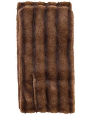 Frankie Shop Sciarpa A Righe - Marrone