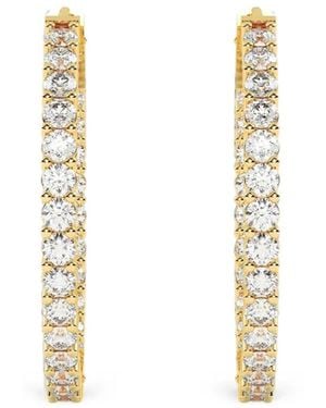 Diamond Essentials Laboratory-Grown Diamond Hoop Earrings - Weiß