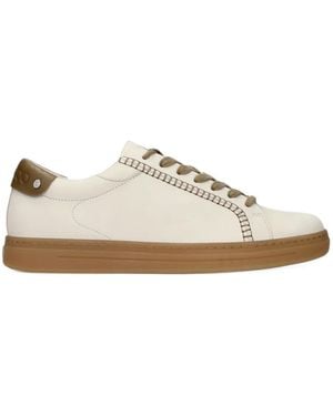 Jimmy Choo Rome Whipstitch-Trim Trainers - White
