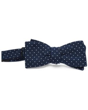 Corneliani Pajarita De Seda Con Motivo De Lunares - Azul