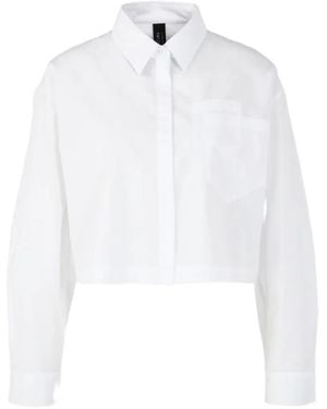 Marc Cain Cropped Chest-Pocket Shirt - White