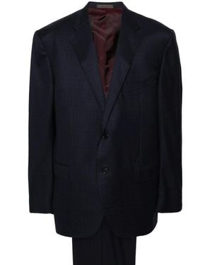 Corneliani チェック スーツ - ブルー