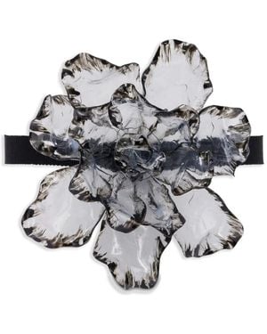 Alberta Ferretti Choker Met Bloemapplicatie - Grijs