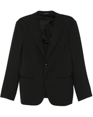 Giorgio Armani Single-Breasted Notch-Lapel Suit - Black