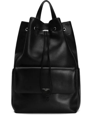 Dolce & Gabbana ドローストリング バックパック - ブラック