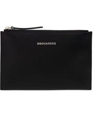 DSquared² Pochette À Plaque Logo - Noir