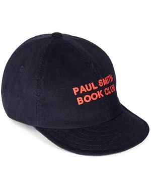 Paul Smith Casquette Book Club En Velours Côtelé Marine - Blue