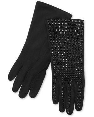 Philipp Plein Suede Mid-Gloves Crystal - Black