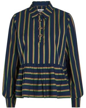 Damson Madder Kinsley Striped Blouse - Black