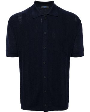 Kiton Polo-Collar Button-Up Shirt - Blue