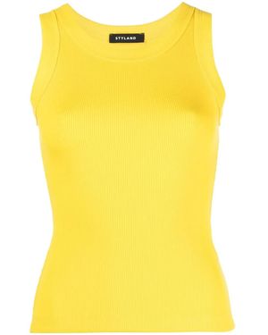 Styland Top Sin Mangas - Amarillo