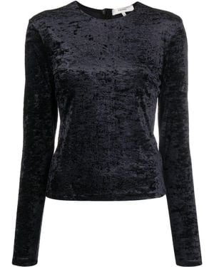 FRAME Velvet Long-Sleeve T-Shirt - Black