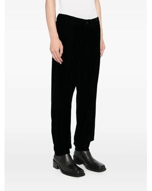 Giorgio Armani Flat-Front Trousers - Black