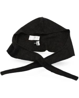 Ganni Mohair-Blend Hood - Black