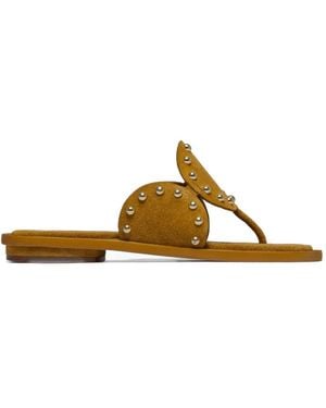 Bernardo Agartha Studded Thong Sandals - Metallic