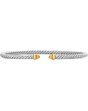 David Yurman Micro Cable Flex Bracelet - White