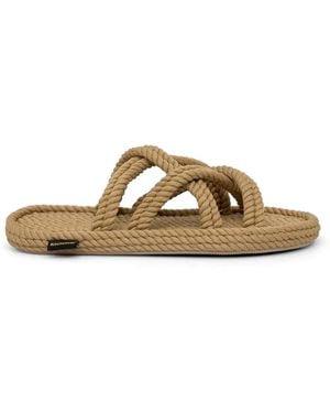 Bohonomad Bodrum Rope-Detail Braided Espadrilles - Metallic