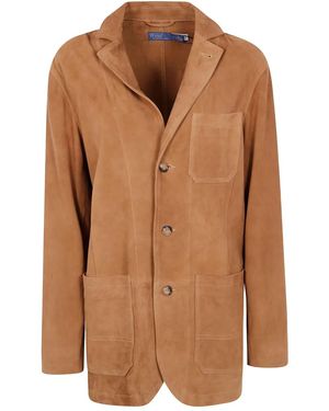 Polo Ralph Lauren Suede Three-Button Jacket - Brown