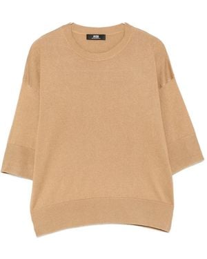 Alpha Studio Crew Neck Top - Natural