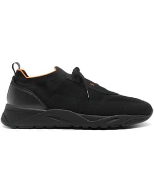 Santoni Stretch Knit Trainers - Black